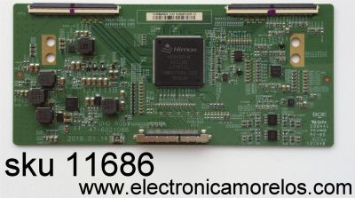 T-CON PARA TV LG / NUMERO DE PARTE HV490QUBB26 / 47-6021086 / HV490QUB / PANEL NC490DGE-ABEX3 / MODELOS 49UH6100-UH / 49UH6100-UH.BUSFLOR / 49UH6090-UJ / 49UH6090-UJ.BUSFLOR / 49UH610A-UJ / 49UH610A-UJ.BUSFLOR / 49UH6030-UD / 49UH6030-UD.BUSFLOR