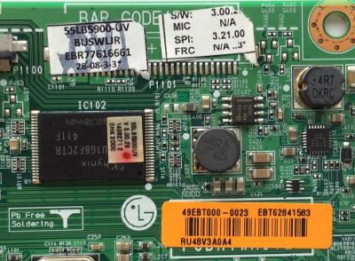 MAIN / LG EBT62841583 / EAX65391004(1.0) / EBR77616661 / PANEL LC550DUE (FG)(A4) / SUSTITUTAS EBT62841558 / EBT62841587 / EBT62841561 / EBT62841578 / EBT62841576 / MODELO 55LB5900-UV.BUSWLJR - Imagen 2