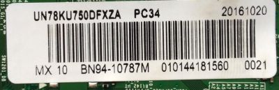 MAIN PARA TV SAMSUNG / NUMERO DE PARTE BN94-10787M / BN41-02528A / BN97-10977N / BN9410787M / PANEL CY-WK078FGLV1H / MODELO UN78KU750 / UN78KU750DFXZA YA01 - Imagen 2