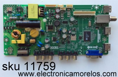 MAIN / FUENTE / (COMBO) PARA TV TCL  L16084664 / GTC000789A / T8-32NATL-WA2 / 02-SHY39V-CHNA06 / V8-WS39PVN-LF1V046 / TP.MS3393T.PB710 / MS39PV / MODELO 32D2700 / PANEL LVW320CS0T	