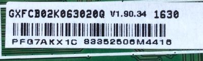 MAIN / VIZIO GXFCB02K063 / 715G7487-M03-001-004K / GXFCB02K063020Q / MODELO D32X-D1 LTTUUKJS / PANEL TPT315B5-FHBN0.K REV:S49P2L	 - Imagen 2