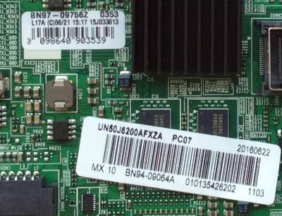 MAIN PARA TV SAMSUNG / NUMERO DE PARTE BN94-09064A / BN41-02245A / BN97-09756Z / BN9409064A / PANEL´S CY-DH050CSA-B2 / T500HVF06.A / MODELOS UN50J6200 / UN50J6200AFXZC / UN50J6200AFXZA DH03 - Imagen 2