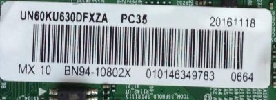 MAIN PARA TV SAMSUNG / NUMERO DE PARTE BN94-10802X / BN41-02528A / BN97-12558A / BN97-10648F / BN9410802X / PANEL CY-GK060HGSV1H / MODELO UN60KU630 / UN60KU630DFXZA EA01 - Imagen 2