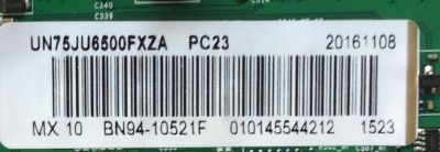 MAIN PARA TV SAMSUNG NUMERO DE PARTE BN94-10521F / BN41-02344D / BN97-10841A / MODELO UN75JU6500FXZA TD03 / PANEL CY-GJ075HGLV7V/H	 - Imagen 2