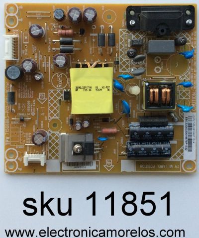 FUENTE DE PODER / VIZIO PLTVEL261XAS7 / 715G6863-P02-001-002M / (Q)PLTVEL261XAS7 / VEL261XAS7 / MODELOS D32H-C1 / D32H-C1 LTTDTBAR / D32H-C1 LTTUTBBR / D32H-C1 LTTUTBDR