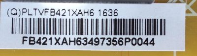 FUENTE DE PODER / VIZIO PLTVFB421XAH6 / (Q)PLTVFB421XAH6 / 715G7735-P01-000-002S / MODELO D32HN-E1 LTTUVMAS	 - Imagen 2