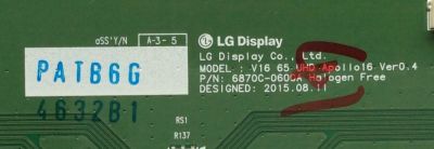 T-CON / LG 6871L-4632B / 6870C-0600A / MODELO 65UH6030-UC AUSWLJR	 - Imagen 2
