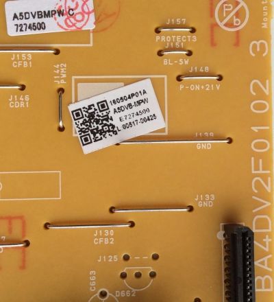 FUENTE DE PODER / MAGNAVOX A5DVBMPW / BA4DV2F0102 3 / A5DVB-MPW / MODELO 43MV346X/F7 / PANEL U4DV3XH	 - Imagen 2