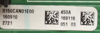 MAIN PARA TV VIZIO / NUMERO DE PARTE 0150CAN01E00 450A / 0150CAN01E00 / 1P-0165X00-4011 / PANEL S500DUB-1 / MODELO E50-E3 LFTIVJAS - Imagen 2