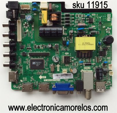 MAIN / FUENTE / (COMBO) RCA K16109813 / TP.MS3393.PB818 / MODELO RLDED3258A-I / LK315T3HB87-12V	