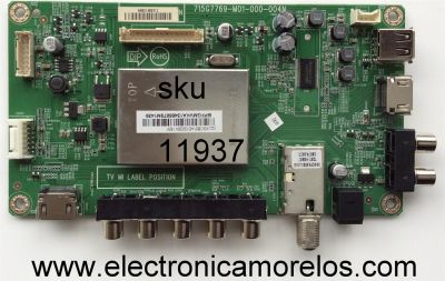 MAIN PARA TV VIZIO / NUMERO DE PARTE XGCB01K012 / 715G7769-M01-000-004N / 756TXGCB01K012 / 756TXGCB01K0120 / PANEL TPT315B5-WX226.K REV:S4944M / MODELO D32HN-E1 LTTUVMAS