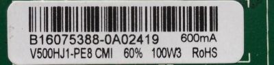 FUENTE / MAIN ](COMBO) PROSCAN T201606185A / TP.MS3393.PC822 / B16075388 / 8142123332102 / v500hj1-pe8 / MODELO PLDED5069-B / PANEL V500HJ1-PES REV.C7	 - Imagen 3