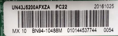 MAIN PARA TV SAMSUNG / NUMERO DE PARTE BN94-10488M / BN41-02307B / BN97-10716N / BN97-10430A / SUSTITUTAS BN94-09536L / BN94-09548W / BN94-11797E / PANEL'S CY-JJ043BGEV1H / CY-JJ043BGEV2H / MODELOS UN43J5200 / UN43J5200AFXZA BD06 / UN43J5200AFXZA BD03 - Imagen 2