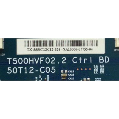 T-CON PARA TV SAMSUNG / NUMERO DE PARTE 5550T12C12 / 55.50T12.C12 / 50T12-C05 / T500HVF02.2 / PANEL CY-DH050BGAV1H / DISPLAY T500HVN06.0 / MODELO UN50H5203 / UN50H5203AFXZA NH03 - Imagen 2