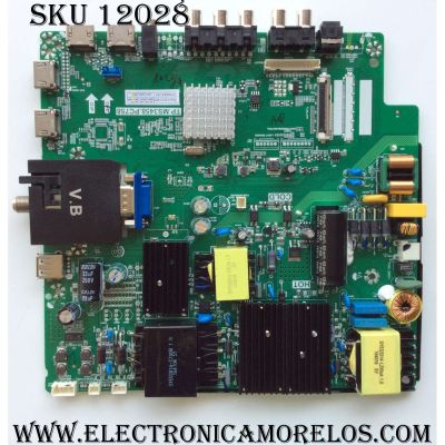 MAIN / FUENTE (COMBO) / SCEPTRE A16090234 / TP.MS3458.PC758 / MODELO U55 PCIV58CE / PANEL CN55XB8B00	