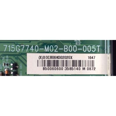 MAIN PARA TV VIZIO / NUMERO DE PARTE XGCB06K002 / 715G7740-M02-B00-005T / 756TXGCB06K002 / 756TXGCB06K0020 / PANEL TPT500J1-DUJSGE.G REV:S2F / MODELO E50-D1 LTM7UGBS - Imagen 2