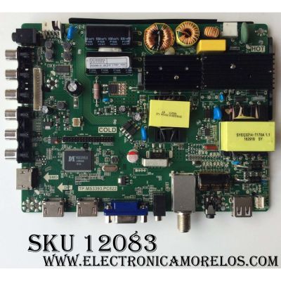 MAIN / FUENTE / (COMBO) / PROSCAN B16086583 / TP.MS3393.PC822 / MODELO PLDED5514 / PANEL HV550QUB-301	