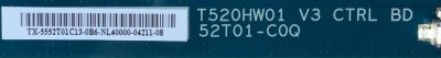 T-CON / SANYO 55.52T01.C13 / 5552T01C13 / T520HW01 V3 CB / 52T01-C0Q / MODELO DP52440 P52440-01 / PANEL T520HW01 V.3	 - Imagen 2
