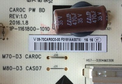 FUENTE DE PODER / VIZIO 09-70CAR0C0-00 / 1P-1161800-1010 / MODELO M70-D3 LFTRVCAS	 - Imagen 2