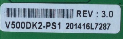 T-CON / RCA V500DK2-PS1 / V500DK2-PS1 REV:3.0 / MODELO LED50B45RQ / PANEL V500DK2-PS1-12V	 - Imagen 2