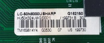 MAIN / SHARP 199731 / RSAG7.820.6591/ROH / 199730 / HU50K324UWG(0001) / G162150 / PARTE SUSTITUTA 203877 / PANEL HD500DU-B52(110)\XP\GM\ROH / MODELO LC-50N6000U - Imagen 2