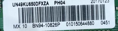 MAIN PARA TV SAMSUNG / NUMERO DE PARTE BN94-10826P / BN41-02528A / BN97-10983B / BN9410826P / PANEL CY-WK049HGLV2H / MODELO UN49KU650 / UN49KU650DFXZA FA01 - Imagen 2