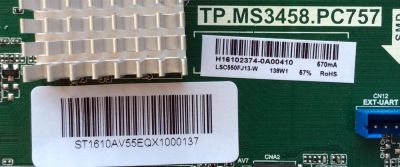 MAIN / FUENTE (COMBO) / VIDAO H16102374 7/ TP.MS3458.PC757 / PANEL LSC550FJ13-W / MODELO 55''	 - Imagen 2