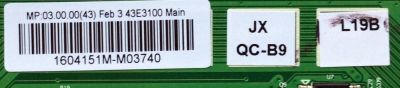 MAIN FUENTE (COMBO) PARA TV LG / NUMERO DE PARTE 1604151M / 43E3100 / 5823-A6M68A-0P00 / 1604151LA3582 / MODELO 43LH5000-UA / 43LH5000-UA.CUSWLH - Imagen 2