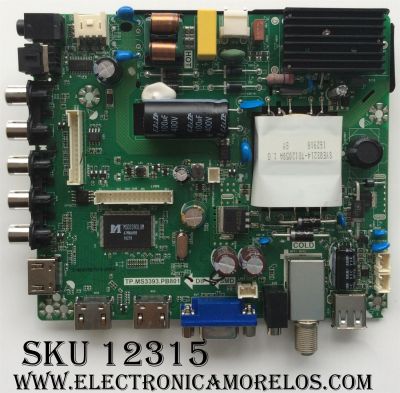 MAIN / FUENTE / ELEMENT H16071141 / 163453 / TP.MS3393.PB801 / MODELO ELEFW3916