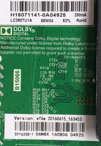 MAIN / FUENTE / ELEMENT H16071141 / 163453 / TP.MS3393.PB801 / MODELO ELEFW3916 - Imagen 2