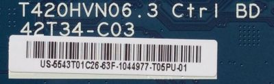 T-CON / SHARP 55.43T01.C26 / 5543T01C26 / T420HVN06.3 Ctrl / 42T34-C03 / MODELO LC-43N4000U	 - Imagen 2