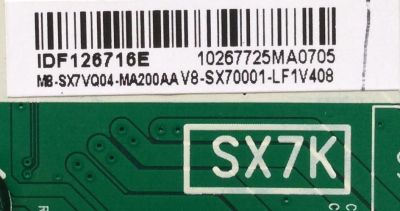 MAIN / HITACHI M8-SX7VQ04-MA200AA / V8-SX70001-LF1V408 / 40-SX7KNA-MAG4HG / MODELO 65R8	 - Imagen 2