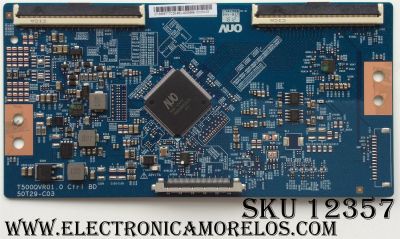 T-CON / SCEPTRE 55.55T17.C25 / 5555T17C25 / T500QVR01.0 Ctrl BD / 50T29-C03 / MODELO U55	