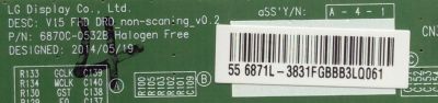 T-CON / LG 6871L-3831F / 6870C-0532B / 3831F / MODELOS 55LJ5500-UA.AUSYLOR / 55LJ550M-UB.BUSYLJR / PANEL NC550DUE-AAFX1	 - Imagen 2