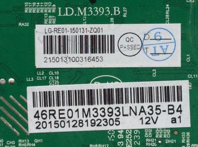 MAIN / RCA 0131-ZQ01 / 46RE01M3393LNA35-B4 / LD.M3393.B / LG-RE01-150128-ZQ525 / MODELO LED46C45RQ / PANEL LSC460HN03-12V	 - Imagen 2