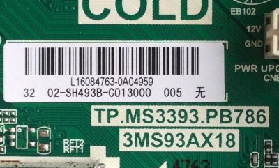 MAIN / FUENTE / (COMBO) / QUASAR L16084763 / 02-SH493B-C013000 / TP.MS3393.PB786 / 3MS93AX18 / MODELO SQ3208 / PANEL LVW320CSDX E18 V79	 - Imagen 2