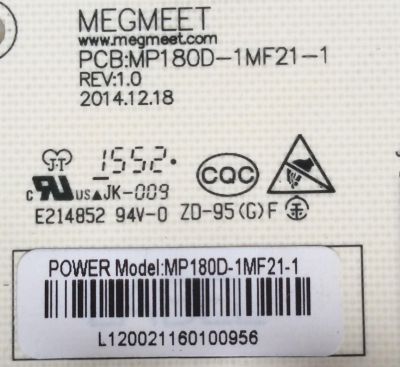 FUENTE DE PODER / HITACHI MP180D-1MF21-1 / MP180D-1MF21-1 REV:1.0 / MODELO LU55V809 / PANEL C550U15-E3-L(G21)	 - Imagen 2