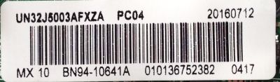 MAIN / SAMSUNG / BN41-02357C / BN97-10765A / MODELO UN32J5003AFXZA LS03 / PANEL JJ032BGE-R2-RR01	 - Imagen 2
