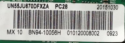 MAIN PARA TV SAMSUNG / NUMERO DE PARTE BN94-10056H / BN41-02344D / BN97-10062C / BN9410056H / PANEL CY-WJ055HGLV4H / MODELO UN55JU670 / UN55JU670DFXZA TH01 - Imagen 2