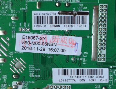 MAIN / FUENTE / ELEMENT L16116441 / TP.MS3393A.PA671 / E16067-SY / 8790-M00-06NBN / MODELO ELEFW195 / PANEL LC185TT7A	 - Imagen 2