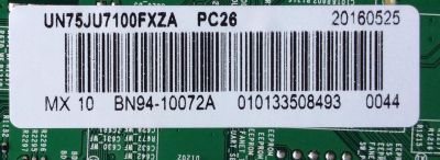 MAIN PARA TV SAMSUNG / NUMERO DE PARTE BN94-10072A / BN41-02356C / BN97-10228A / BN9410072A / PANEL CY-GJ075FLLV3H / MODELO UN75JU7100 / UN75JU7100FXZA US02 - Imagen 2