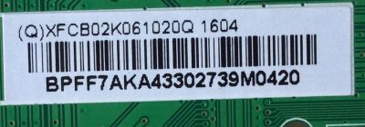 MAIN / VIZIO 756TXFCB02K0610 / XFCB02K0610 / 715G7151-M02-000-004Y / 715G7573-M01-000-004Y / MODELO D32X-D1 LTTUUKNT / PANEL TPT315B5-HVN05.A REV:S800A	/ E32-C1 - Imagen 2