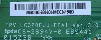 T-CON / VIZIO 206B0000-B86-000 / TPV_LC320EUJ-FFA1_Ver 3.0 / MODELO M322I-B1 LTT7PVGQ	 - Imagen 2