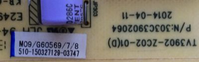 FUENTE DE PODER  HAIER 510-150327129 / TV3902-ZC02-01(D) / 303C3902064 / COMPATIBLE PARA DIFERENTES MARCAS Y MODELOS POLAROID MHDV4233-U4 / TCL LE40D8810 / HAIER 40E3500 / LE40M600CF / LE40M600M80 / JVC LT40C550 / ELEMENT ELEFW408 LE-40G36Y / ELEFW408 - Imagen 2