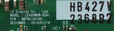 T-CON / LG 6871L-2368B / 2368B / 6870C-0310C / MODELO 42VS10MS-BJ AUSMLJM / PANEL LD420WUN(SC)(A1)	 - Imagen 2