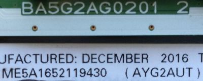 FUENTE / MAIN / SANYO AYG2AUT / BA5G2AG0201 2 / MODELO FW40D36F B ME5 / PANEL U5A23XT	 - Imagen 2