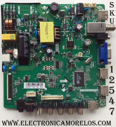 MAIN / FUENTE / (COMBO) / ELEMENT H16060948 / 3200201205 / TP.MS3393T.PB758 / MODELO ELEFW328 LE-32GJL4-B3	