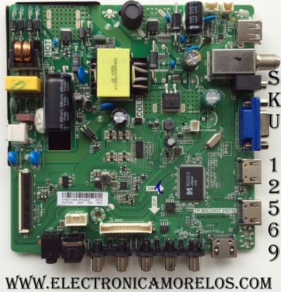 MAIN FUENTE / (COMBO) PARA TV ELEMENT / NUMERO DE PARTE H16071098 / TP.MS3393T.PB758 / MODELO ELEFW328