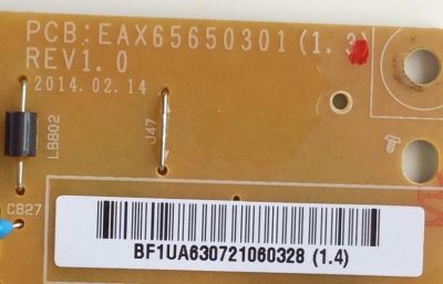 FUENTE DE PODER / LG EAY63072106 / 63072106 / GP55-14PL2-1T / EAX65650301(1.3) / MODELO 55LS33A-5BC.AUSPLJM / 55LS35A-5BC.AUSKLJM - Imagen 2