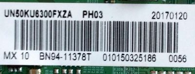 MAIN PARA TV SAMSUNG / NUMERO DE PARTE BN94-11378T / BN41-02528A / BN97-00002X / BN9411378T / PANEL CY-GK050HGNVWH / MODELO UN50KU6300 / UN50KU6300FXZA DH09 - Imagen 2